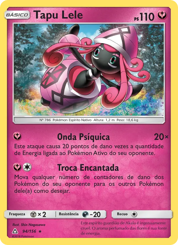 Carta Tapu Lele, número 94/156 da coleção Ultra Prisma