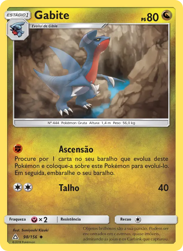 Carta Gabite, número 98/156 da coleção Ultra Prisma