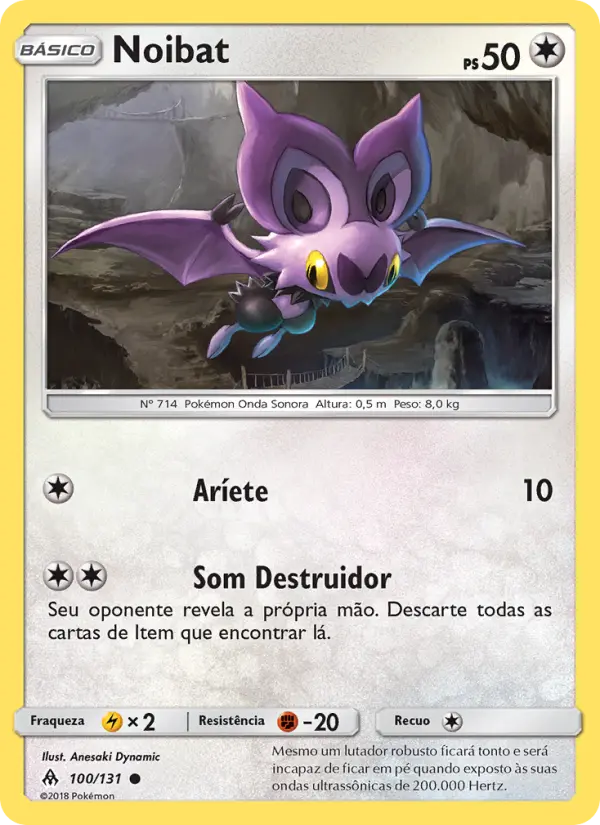Carta Noibat, número 100/131 da coleção Luz Proibida