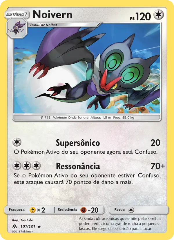 Carta Noivern, número 101/131 da coleção Luz Proibida