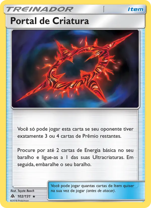 Carta Portal de Criatura, número 102/131 da coleção Luz Proibida