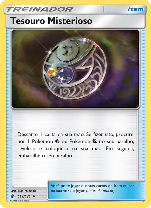 Carta Tesouro Misterioso, número 113/131 da coleção Luz Proibida