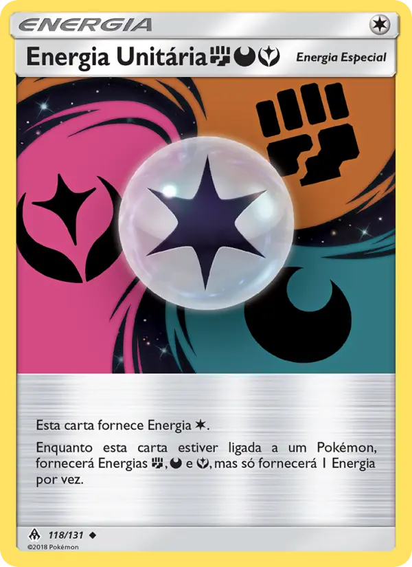 Carta Energia Unitária FightingDarknessFairy, número 118/131 da coleção Luz Proibida