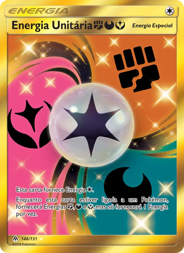 Carta Energia Unitária FightingDarknessFairy, número 146/131 da coleção Luz Proibida