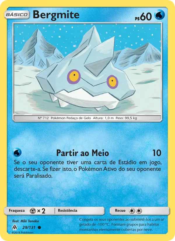 Carta Bergmite, número 29/131 da coleção Luz Proibida