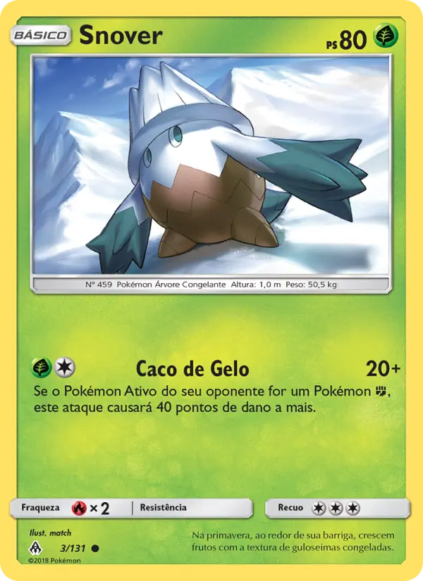 Carta Snover, número 3/131 da coleção Luz Proibida