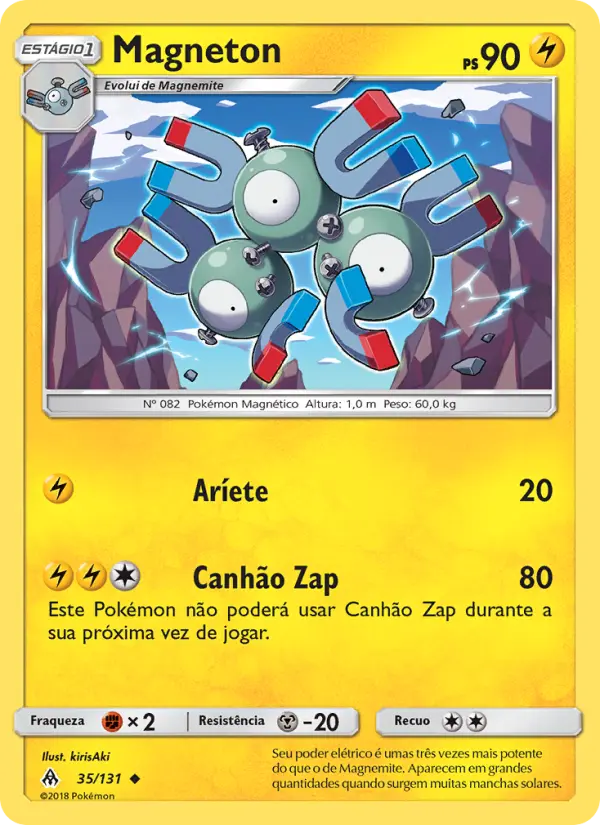 Carta Magneton, número 35/131 da coleção Luz Proibida