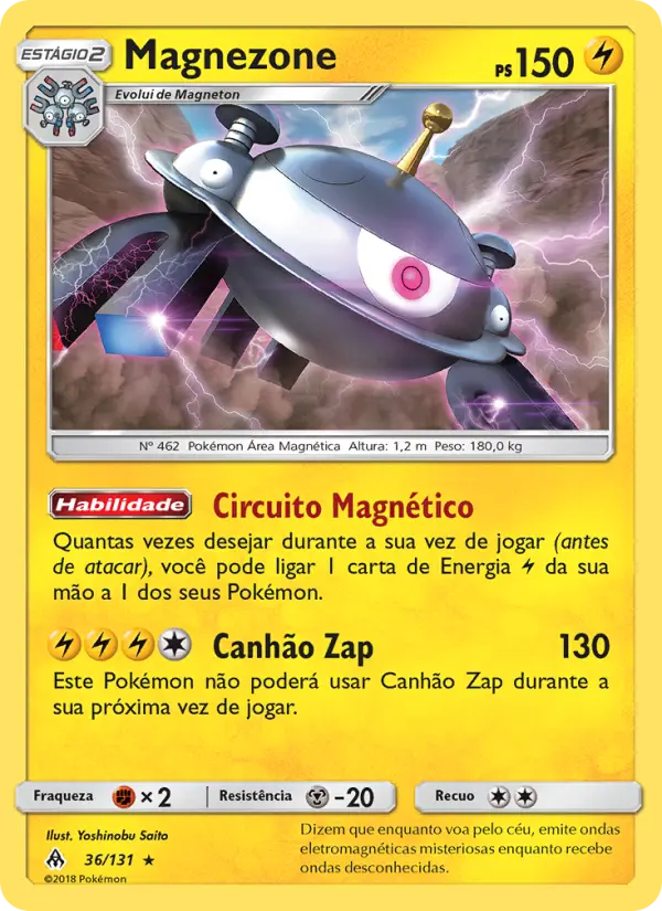 Carta Magnezone, número 36/131 da coleção Luz Proibida