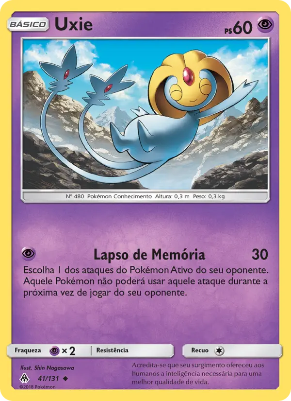 Carta Uxie, número 41/131 da coleção Luz Proibida