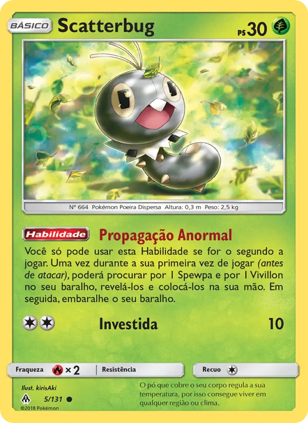 Carta Scatterbug, número 5/131 da coleção Luz Proibida