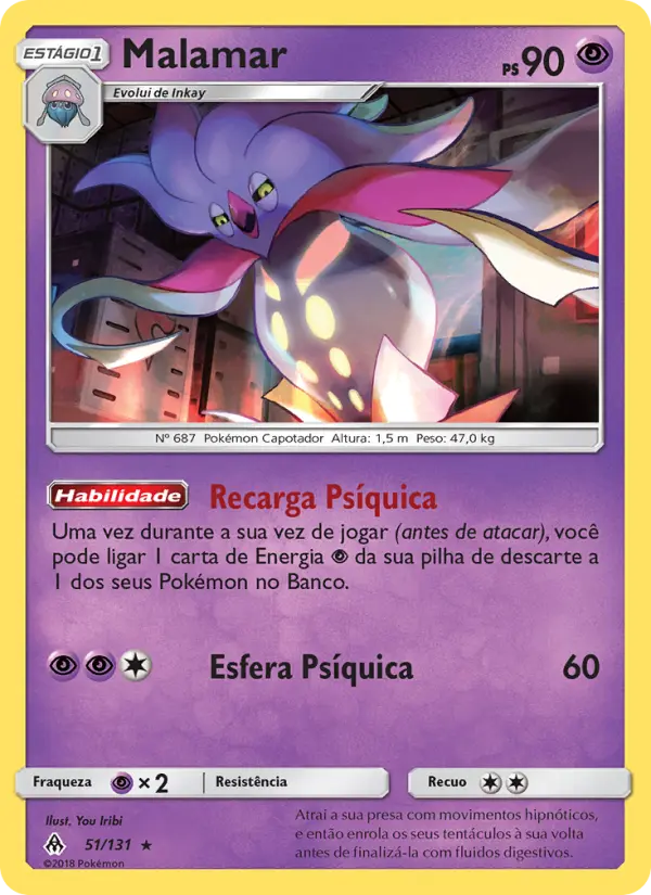 Carta Malamar, número 51/131 da coleção Luz Proibida