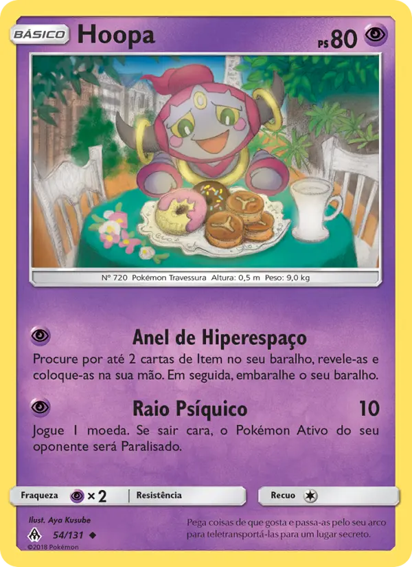 Carta Hoopa, número 54/131 da coleção Luz Proibida