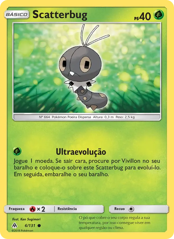 Carta Scatterbug, número 6/131 da coleção Luz Proibida