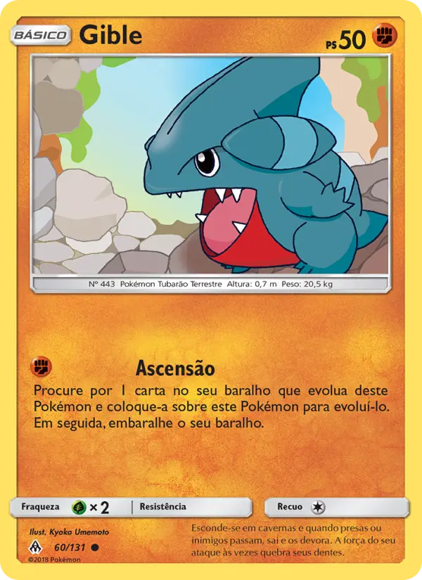 Carta Gible, número 60/131 da coleção Luz Proibida