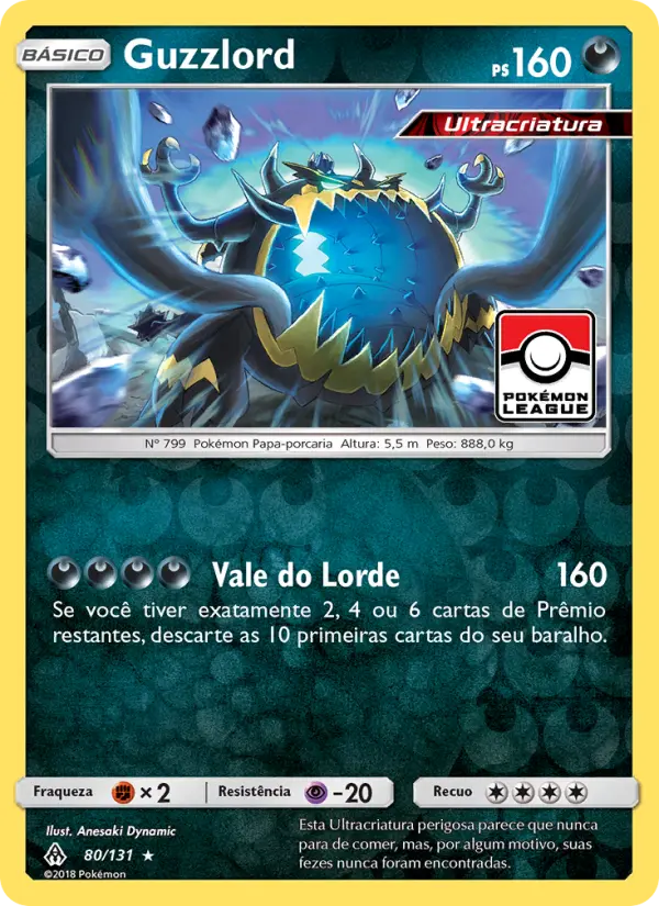 Carta Guzzlord, número 80/131 da coleção Luz Proibida