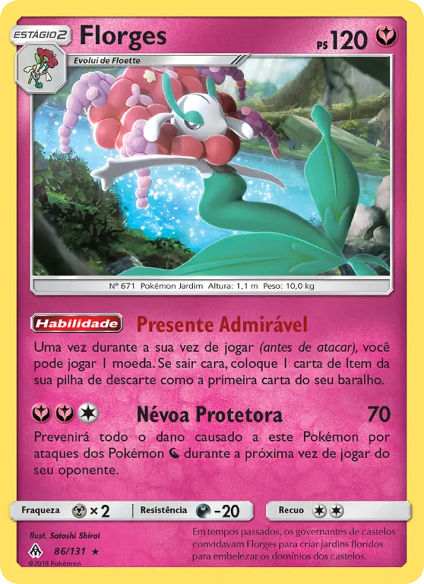 Carta Florges, número 86/131 da coleção Luz Proibida