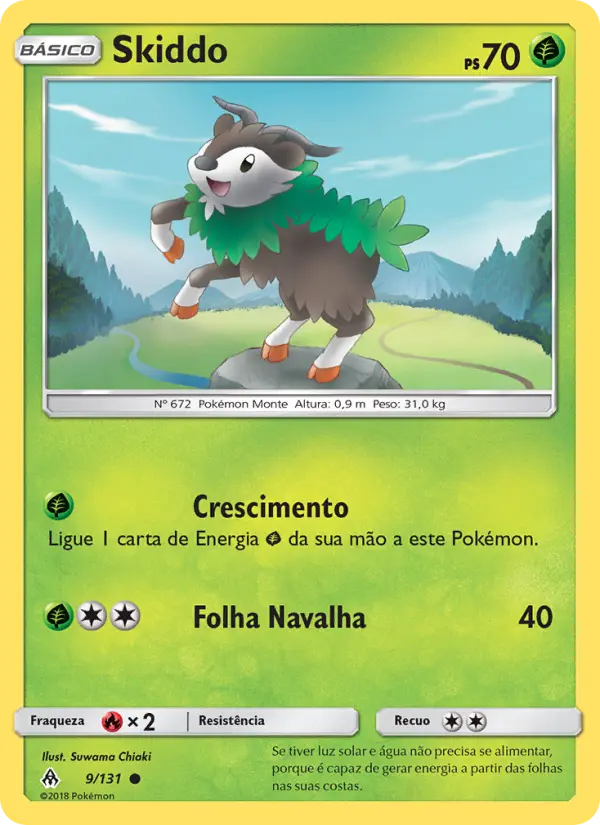 Carta Skiddo, número 9/131 da coleção Luz Proibida