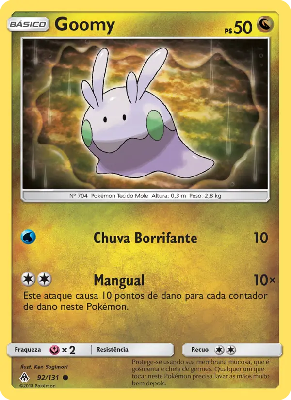 Carta Goomy, número 92/131 da coleção Luz Proibida