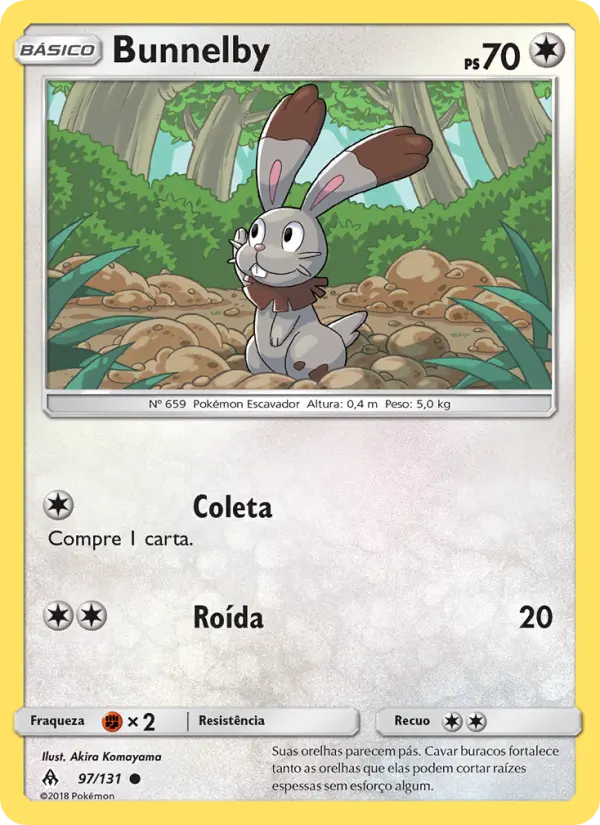 Carta Bunnelby, número 97/131 da coleção Luz Proibida