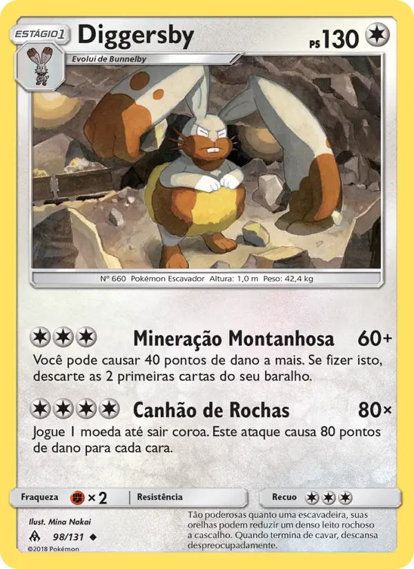 Carta Diggersby, número 98/131 da coleção Luz Proibida