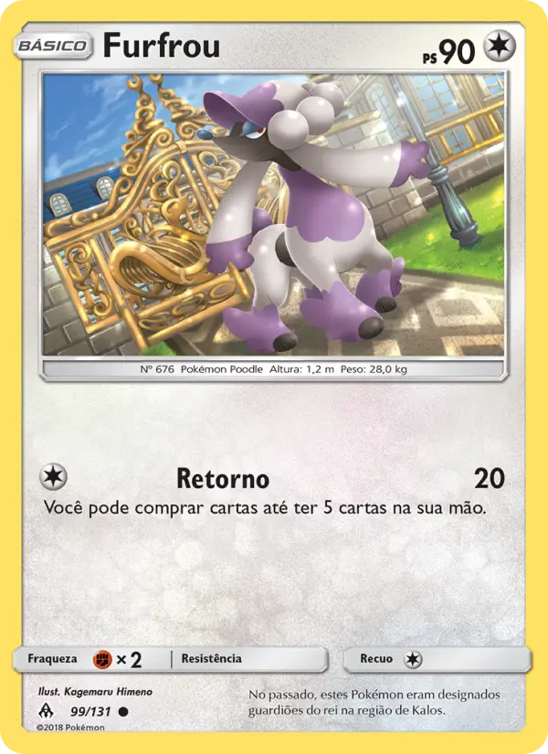 Carta Furfrou, número 99/131 da coleção Luz Proibida