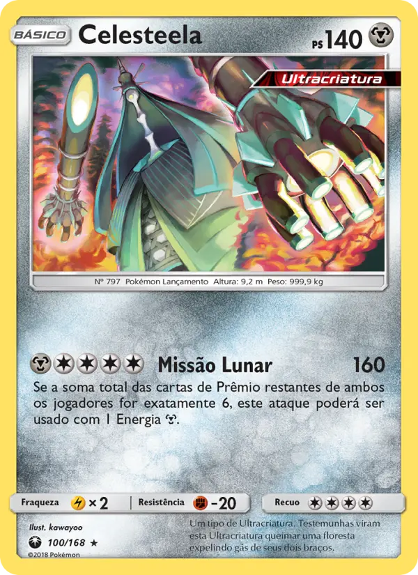 Carta Celesteela, número 100/168 da coleção Tempestade Celestial