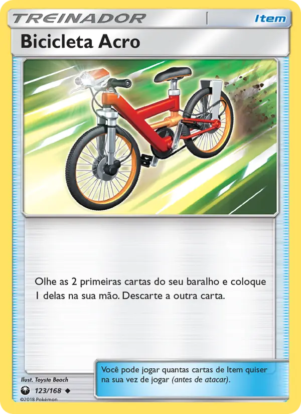 Carta Bicicleta Acro, número 123/168 da coleção Tempestade Celestial