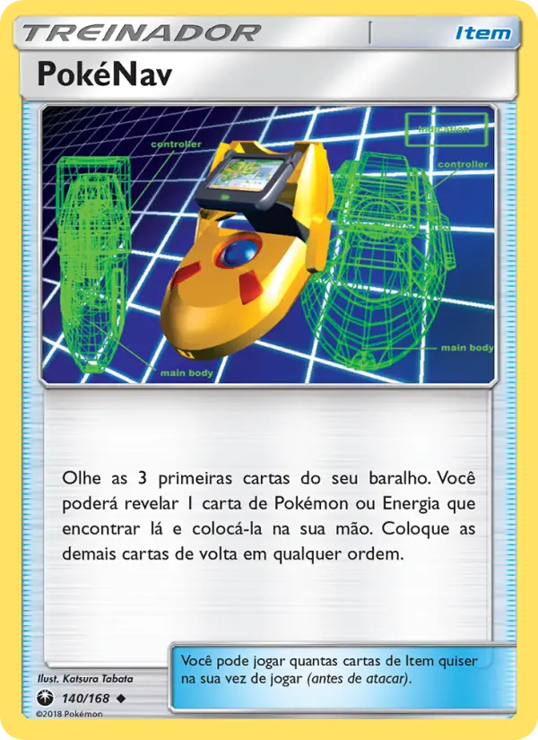 Carta PokéNav, número 140/168 da coleção Tempestade Celestial