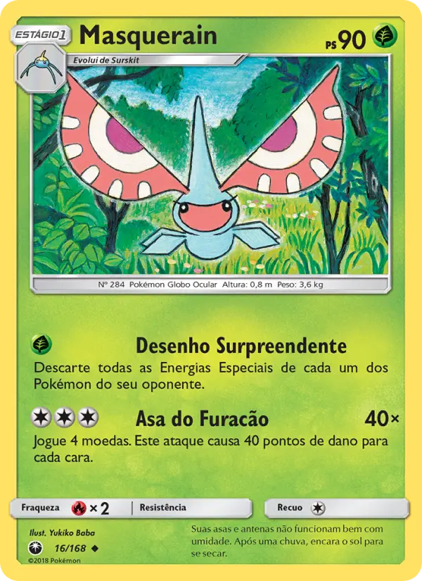Carta Masquerain, número 16/168 da coleção Tempestade Celestial