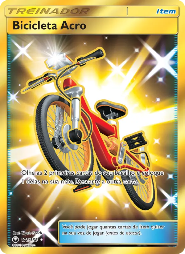 Carta Bicicleta Acro, número 178/168 da coleção Tempestade Celestial