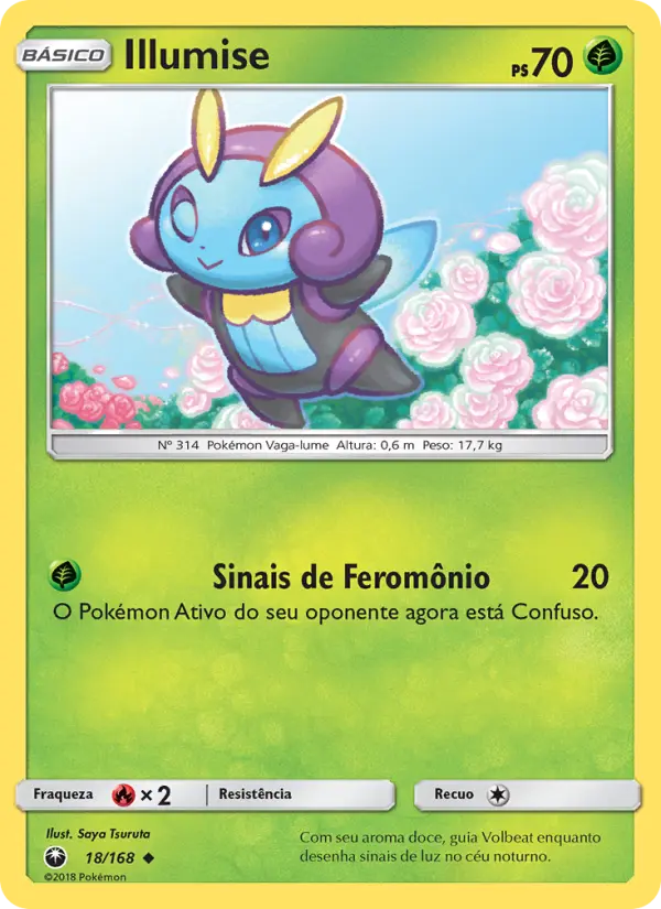 Carta Illumise, número 18/168 da coleção Tempestade Celestial