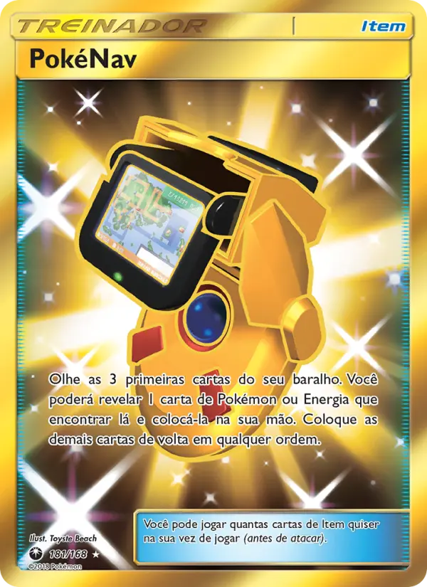 Carta PokéNav, número 181/168 da coleção Tempestade Celestial