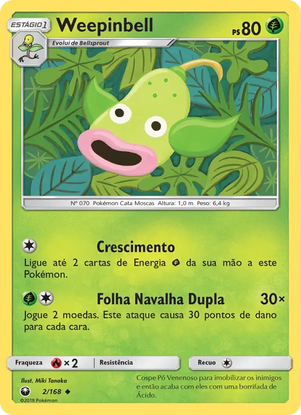 Carta Weepinbell, número 2/168 da coleção Tempestade Celestial