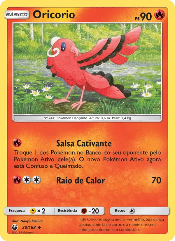 Carta Oricorio, número 30/168 da coleção Tempestade Celestial