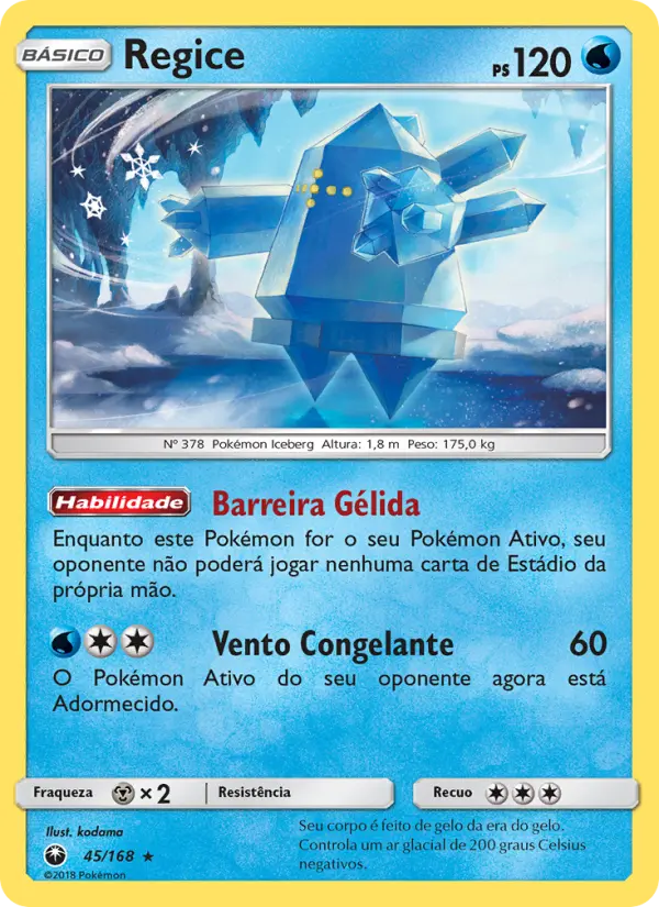 Carta Regice, número 45/168 da coleção Tempestade Celestial