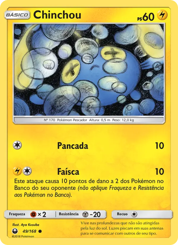 Carta Chinchou, número 49/168 da coleção Tempestade Celestial