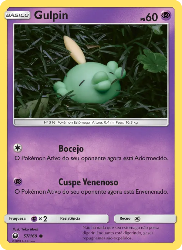 Carta Gulpin, número 57/168 da coleção Tempestade Celestial