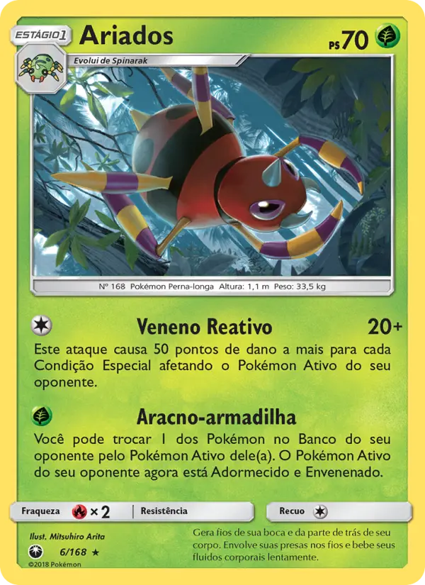 Carta Ariados, número 6/168 da coleção Tempestade Celestial