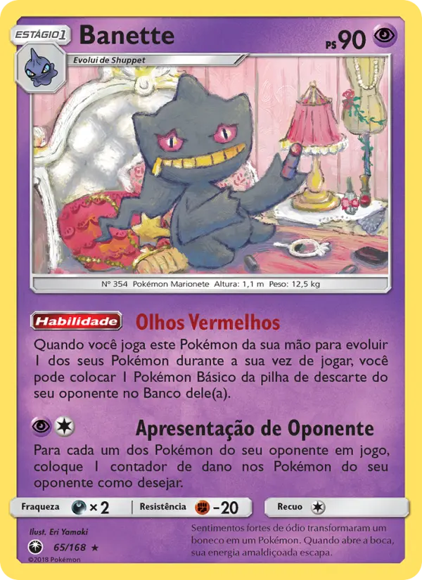 Carta Banette, número 65/168 da coleção Tempestade Celestial