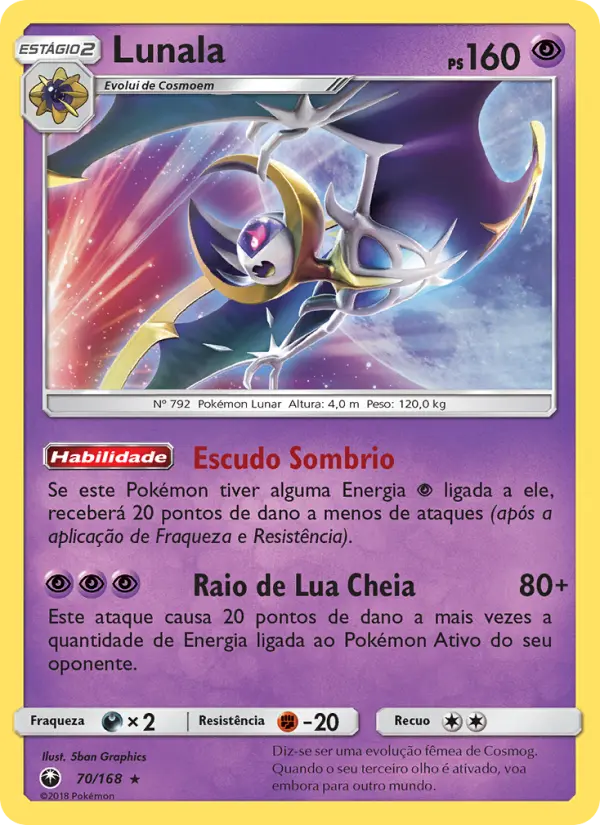 Carta Lunala, número 70/168 da coleção Tempestade Celestial