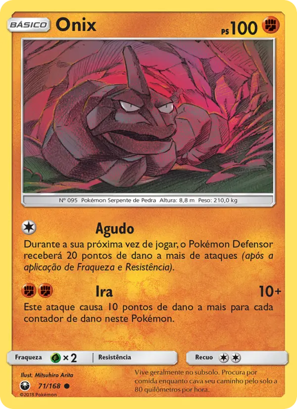 Carta Onix, número 71/168 da coleção Tempestade Celestial