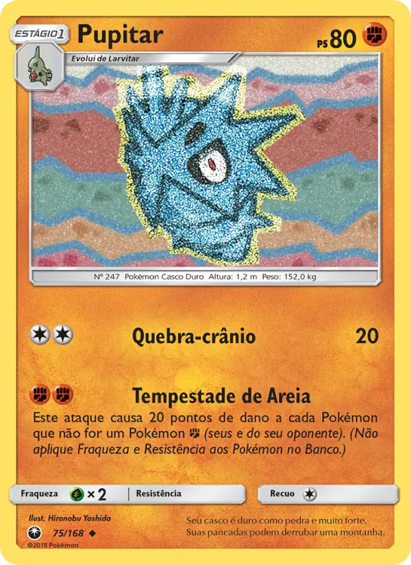 Carta Pupitar, número 75/168 da coleção Tempestade Celestial
