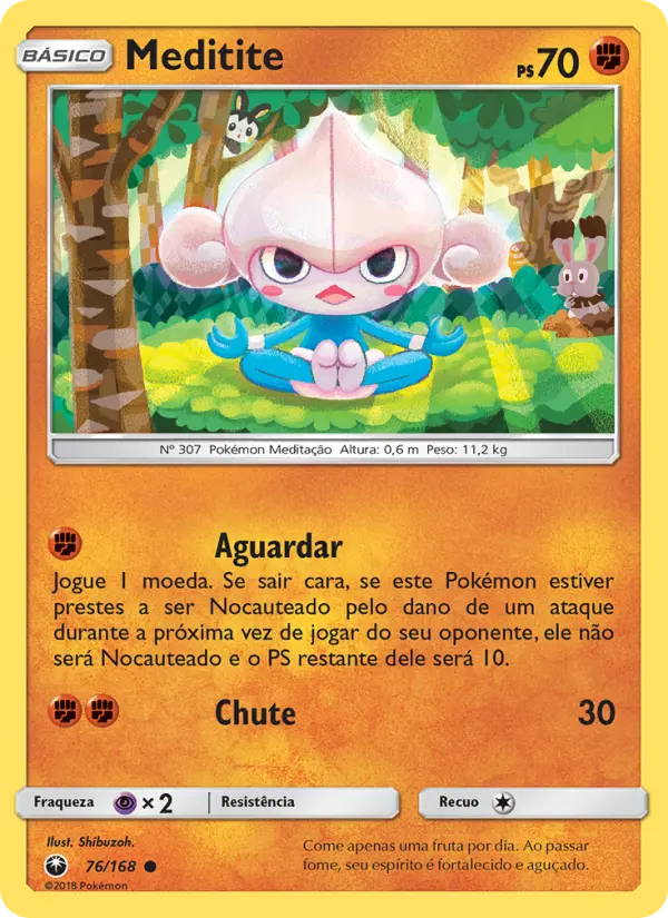 Carta Meditite, número 76/168 da coleção Tempestade Celestial