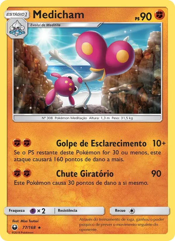 Carta Medicham, número 77/168 da coleção Tempestade Celestial