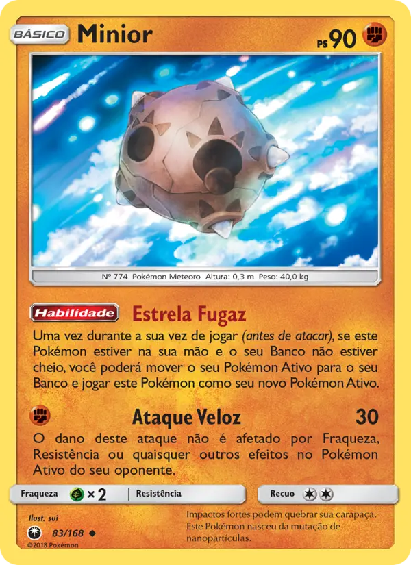 Carta Minior, número 83/168 da coleção Tempestade Celestial