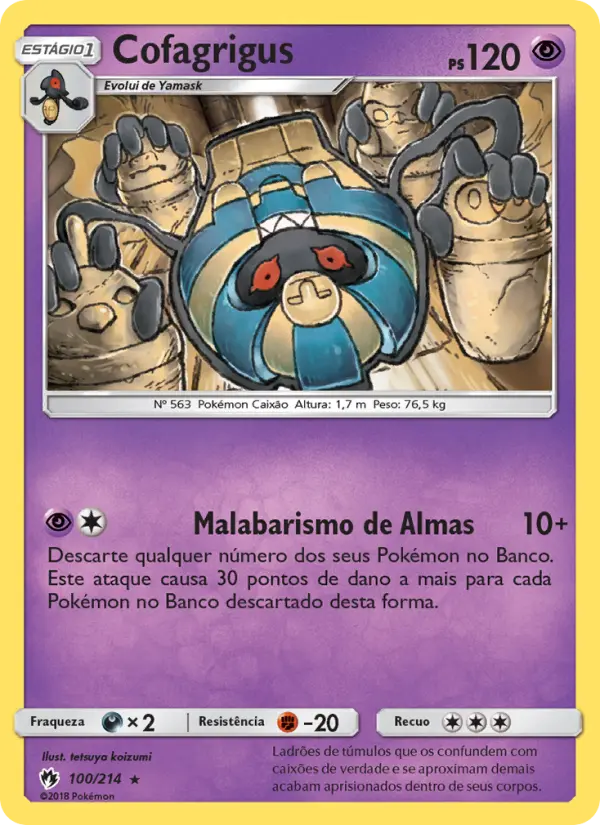 Carta Cofagrigus, número 100/214 da coleção Trovões Perdidos