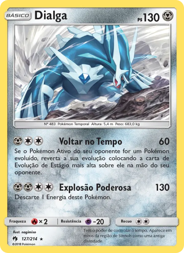 Carta Dialga, número 127/214 da coleção Trovões Perdidos