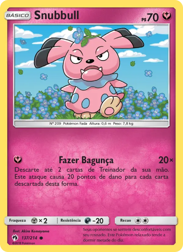 Carta Snubbull, número 137/214 da coleção Trovões Perdidos