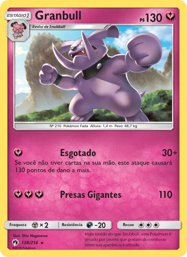 Carta Granbull, número 138/214 da coleção Trovões Perdidos