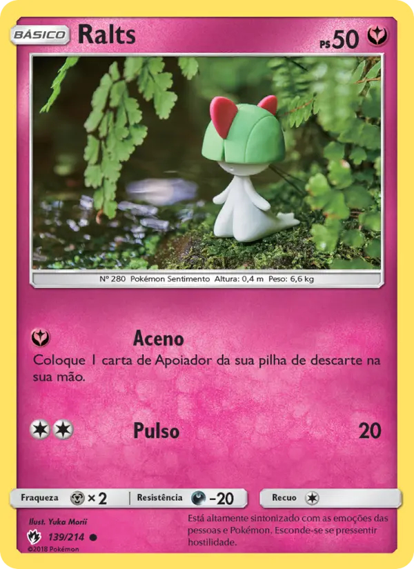 Carta Ralts, número 139/214 da coleção Trovões Perdidos